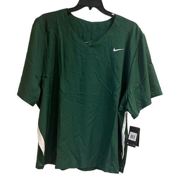 Nike Untouchable Speed V Neck Short Sleeve Jersey Men's Green 881252-342 NWT - Picture 4 of 5